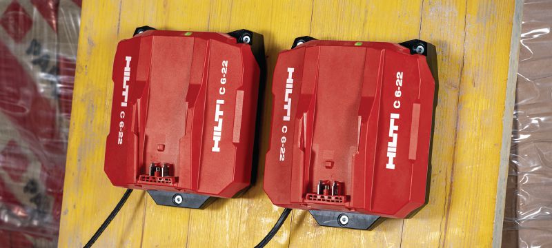 Caricabatterie rapido Nuron C 6-22 Caricabatterie ad alta velocità per tutte le batterie Hilti Nuron Applicazioni 1