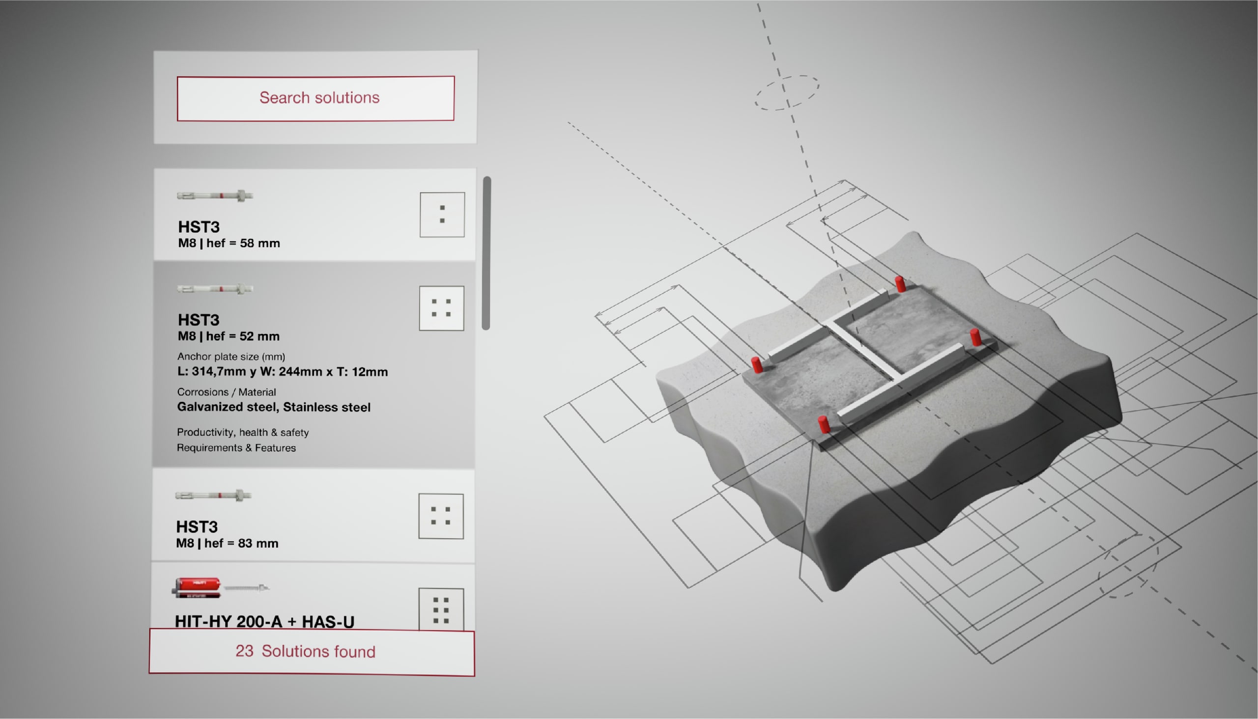 SMART DESIGN PER FISSAGGIO SU CALCESTRUZZO