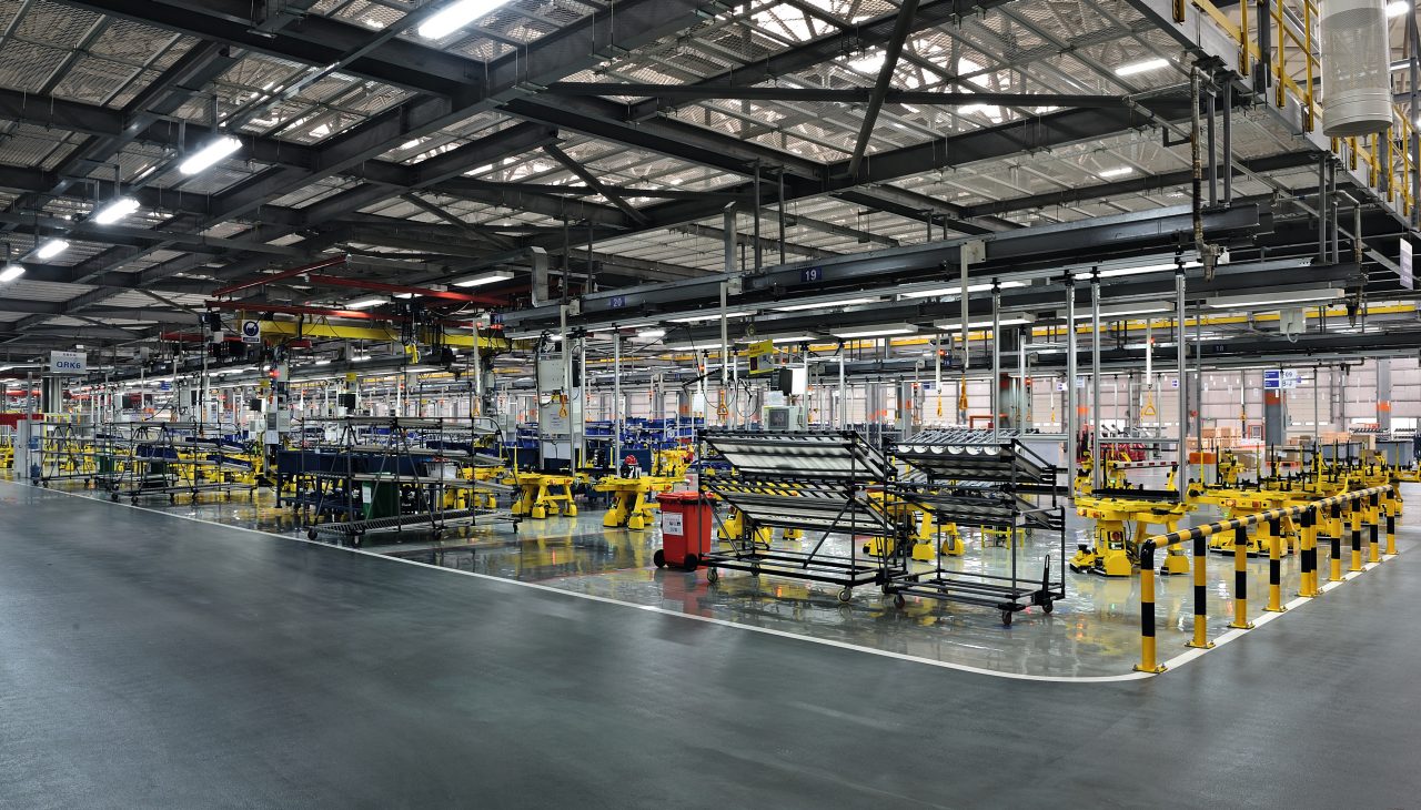 The machine shop of Automobile manufacturing plant.