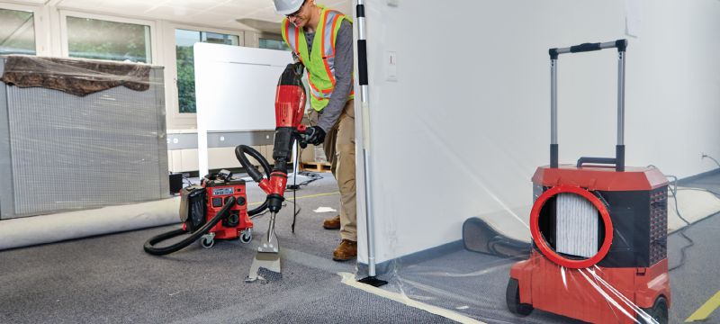 Aspiratore AIC 1000 Aspiratore maneggevole e leggero per rimuovere le polveri fini durante i lavori di costruzione Applicazioni 1