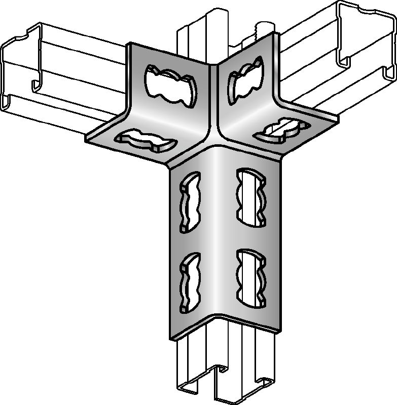 MQV-3D-R Verbindungsknopf Verbindungsknopf aus Edelstahl A4 für dreidimensionale Konstruktionen