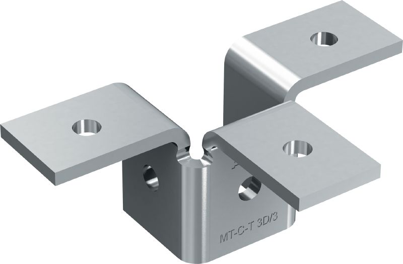 Raccordo alare MT-C-T 3D/3 Raccordo alare triplo per collegare quattro binari puntone in una struttura 3D