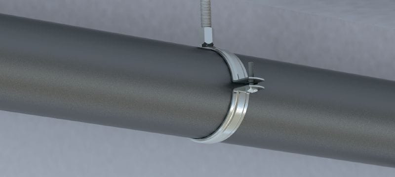 Collare MP-P Collare per tubi standard zincato senza gomma isolante antirumori per applicazioni leggere Applicazioni 1